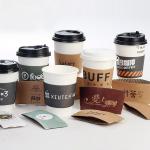 Custom Logo Corrugated Cardboard Paper Cup Jacket for Hot and Cold Drinks Kraft