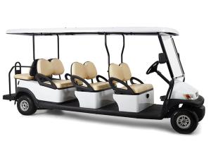 China Rear Drum Brake 6 Passenger Electric Golf Cart With Foldable Windshield factory