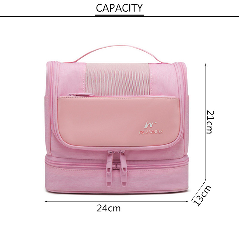 Water Resistant Polyester Hanging Travel Cosmetic Bag