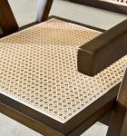 OEM Service Accepted Modern Design Solid Wood Rattan Chair