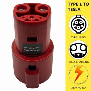 China J1772 To Tesla Adapter Up To 60A OEM Tesla Charger Adapter AC 250V 10KW factory