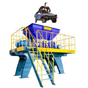 China High Capacity Double Shaft Shredder with 9CrSi/D2/SKD-11 Blades for Wide Application and Customizable Blades factory
