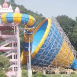 Customized Fiberglass Commercial Family Water Slide For Holiday Resort , 16m