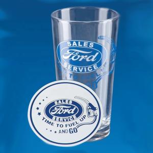 China Tall Giant 20 Oz Pint Craft Beer Glasses With Color Decal factory