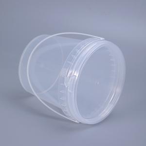 China Water Round Transparent PP Plastic Pail Buckets Packaging With Lids factory