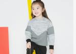 Patched Design Girls Hooded Pullover , Girls Winter Clothes Double Faced Scuba