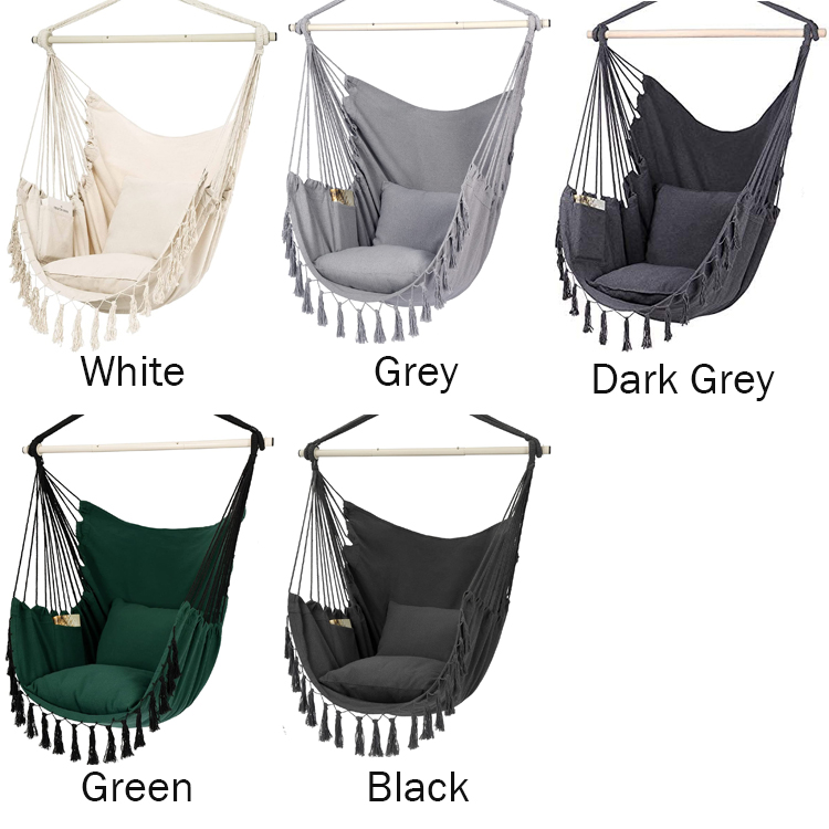 127*122*2.5cm Outdoor Garden Camping Patio Folding Portable Children Cotton Hanging Rope Swing Hammock Chair