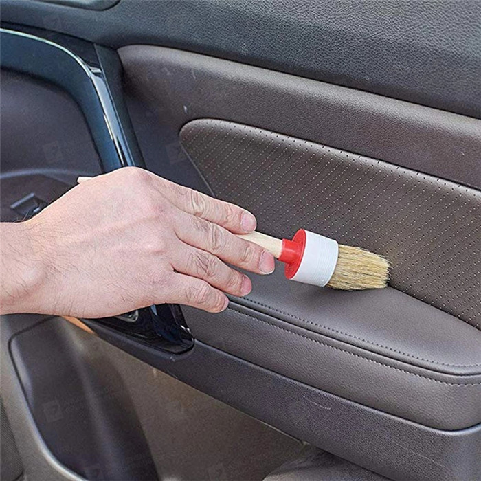5pcs Natural Boar Hair 110g Car Detailing Brush For Car Interior Gap