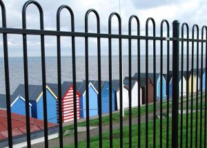 China Black Steel Fence For Length 2.5m Width 2.4m Export To Many Countries factory