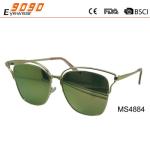 unisex sunglasses metal frame, new fashionable designer style, lens UV400