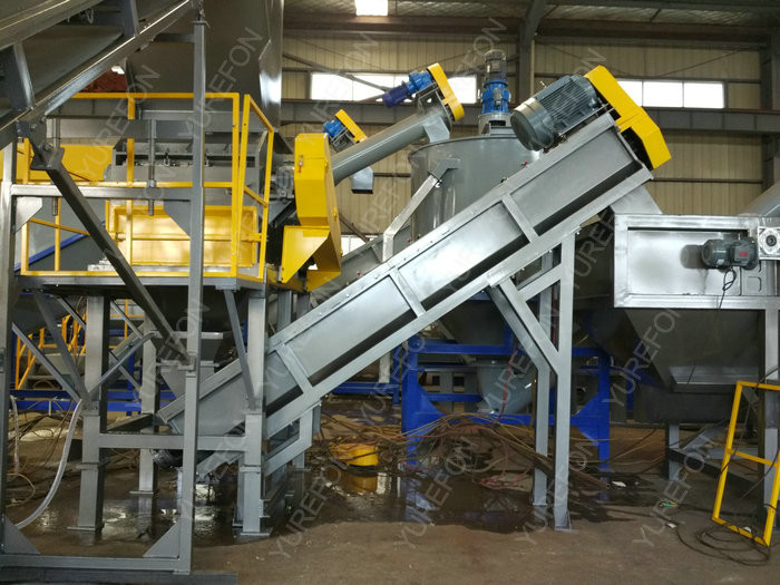 304 Stainless Steel 150 KW Polythene Bags Recycling Machines 300 Kg / H Full Automatic