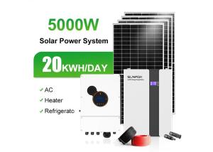 China TUV Monocrystalline Silicon Hybrid Solar System Kit Including Lead Acid Battery factory