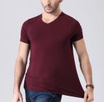 100% Soft Feeling V Neck Bamboo T Shirt Plus Size Eco Friendly