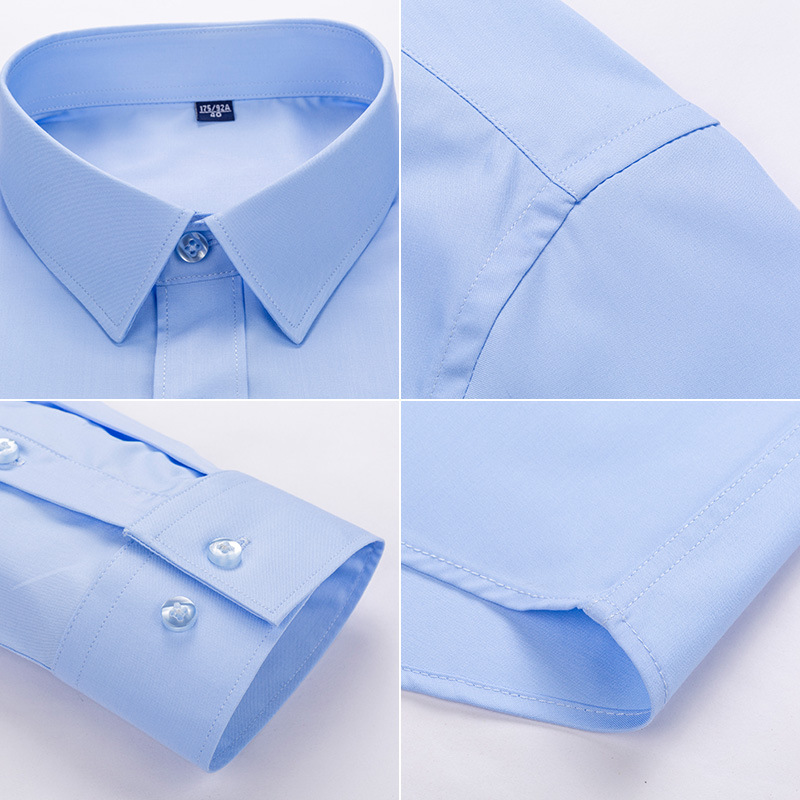 Breathable Material Non-Iron Casual 100% Cotton Straight Cut Shirt Trouser for Men