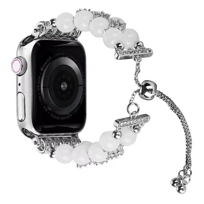 Jewelry Bracelet Beads Women Watchstrap for iWatch 8 Series 38mm 40mm Smart Watch Band
