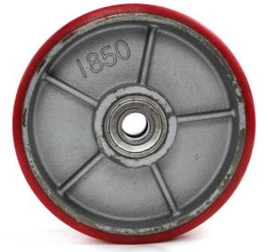 China pallet jack PU steering wheels 180mm factory