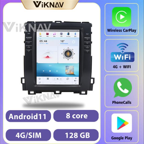 10.4 Inch Android Auto Stereo For 2002-2009 Toyota Prado Navigation GPS