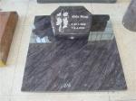 European style flower carved red granite halloween headstone