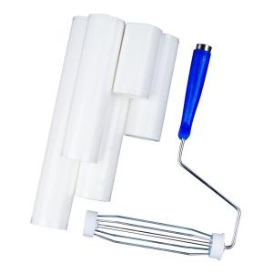China 6 Inch 150mm Cleanroom Sticky Roller Refillable Dust Remover Roller For Cleanroom factory