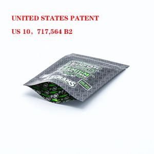 1/8 Oz Black Mylar Bags Design Customized Child-Resistant