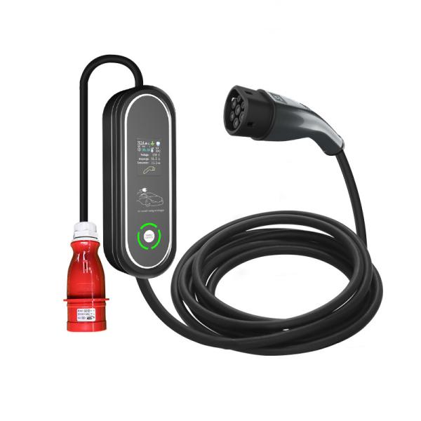 Type2 Portable Charger 22kw 3phase Wallbox 32A AC Home Compatible Single Phase