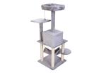 Grey Color Cat Climbing Frame Elegance Delicate Size 64 * 49 * 132CM