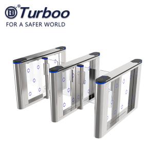 China Half Height Automatic Systems Turnstiles , Acrylic Arm Sliding Security Gates factory