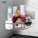 Stainless Steel Wall Mounted Corner Basket Damage Free Hanging Bathroom Corner