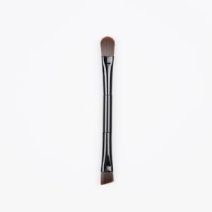 China Synthetic Hair Double Ended Makeup Brush Makeup Applicator Aluminum Ferrule factory