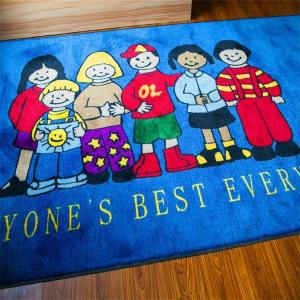 China Machine washable fireproof nylon education cartoon mat factory