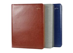 China Handheld Executive Leather Business Portfolio Portable Multipurpose With Power Bank factory