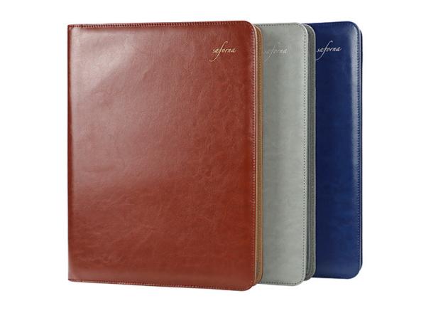 Handheld Executive Leather Business Portfolio Portable Multipurpose With Power