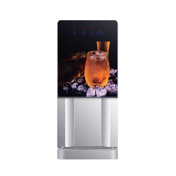 China 120kg Air Cooling Ice Maker Water Dispenser with 4kg Ice Storage and Cube Ice Dispenser factory