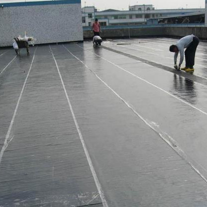 Copper Composite Tire Base Elastomer Waterproofing Membrane PE Film Surface