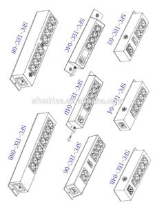 China power strip with inlet IEC 320 C14/ 6outlets IEC 320 C13 factory