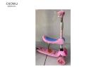 5 Year Olds Pink 2 In 1 Kick Scooter 67*55*48CM With Adjustable Seat