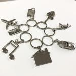 Rectangle Metal Airplane Key Chain , Airliners Helicopter Key Chain