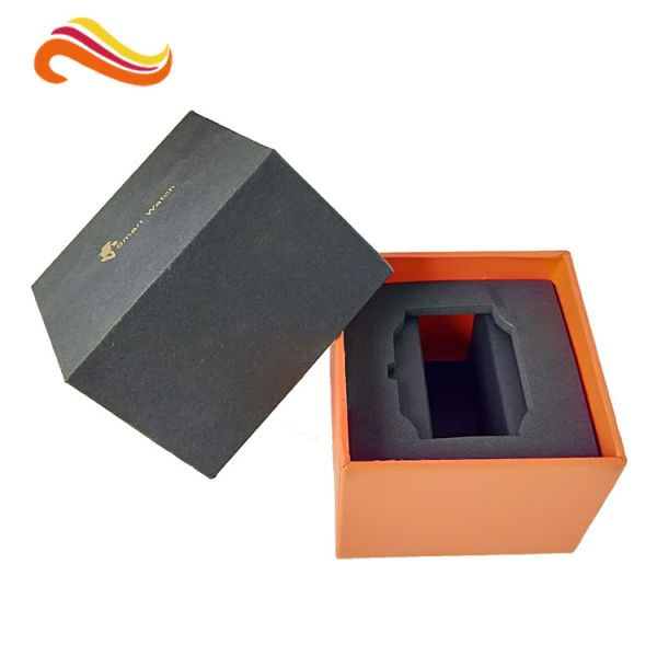 China LID AND BASE gift box for smart watch small device , matt black cube boxes factory