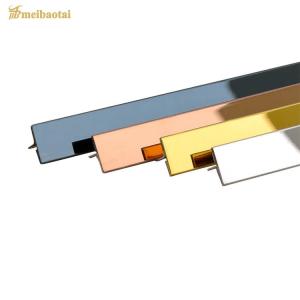 China T-Shaped Stainless Steel Tile Trim For Corners In Southeast Asian Market factory