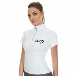 China Equestrian Base Layer Half Zipper Horse Riding Shirt Cool Fabric Quick Dry Horse Ridin Tops factory