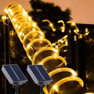 China Leather Wire Outdoor Fairy Light 9mm Solar Sensor LED Strip Lights factory