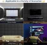 Self-adhesive Acoustic Panels Tiles 23"6' X 23"6'X 0.35" Polyester Sound Proof