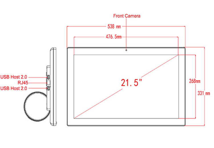 High Definition RK3399 21 Inch Android Tablet / All In One Touch Screen Computer