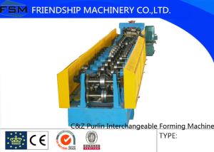 China Galvanized / Carbon Steel Purlin Roll Forming Machine For 1.2mm - 3.5mm factory