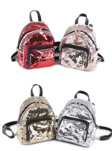 China Custom Photo Glitter Sequin Backpack Trendy Travel Backpack For Sublimation Printing factory