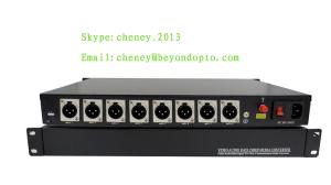 China 8 channels banlanced audio XLR over fiber factory