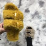 Janbal Faux Fur Womens Soft Bottom Slippers Imitation Rabbit Hair