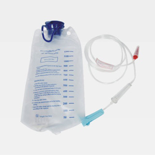Single Use 1200ml, l000ml Enteral Feeding Set Bag With Screw Cap, Hanging Ring
