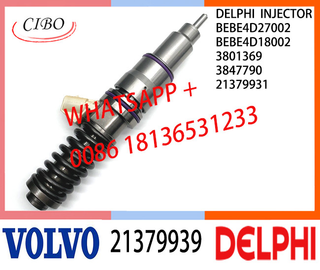 21379939 BEBE4D27002 Fuel Diesel Injector 21379939 BEBE4D27002 BEBE4D18002 3801369 3847790 E3.18/E3 for VOL PENTA MD13