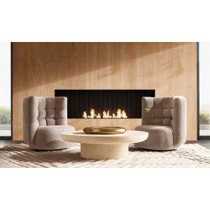 Customizable Size Modern Side Table Furniture for Living Room white and wood